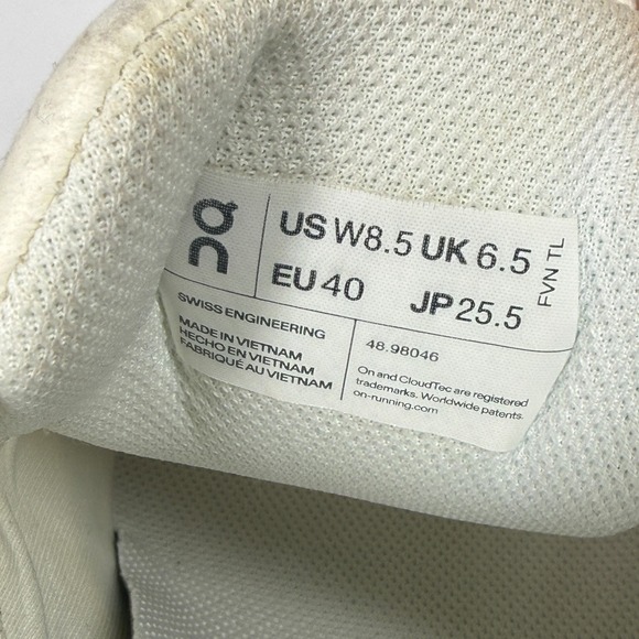 On The Roger Pro Tennis Shoes White Navy Mesh Womens Athletic Size 8.5 - Picture 9 of 9